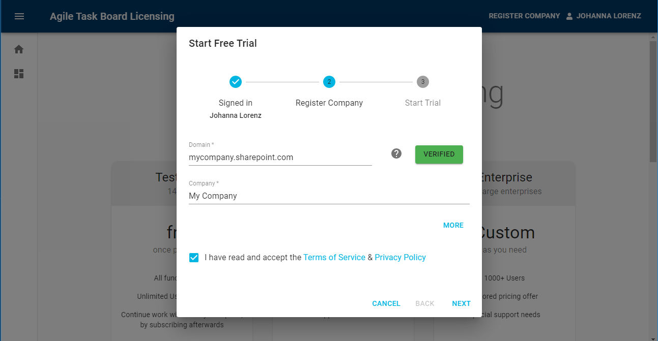 Verify Domain